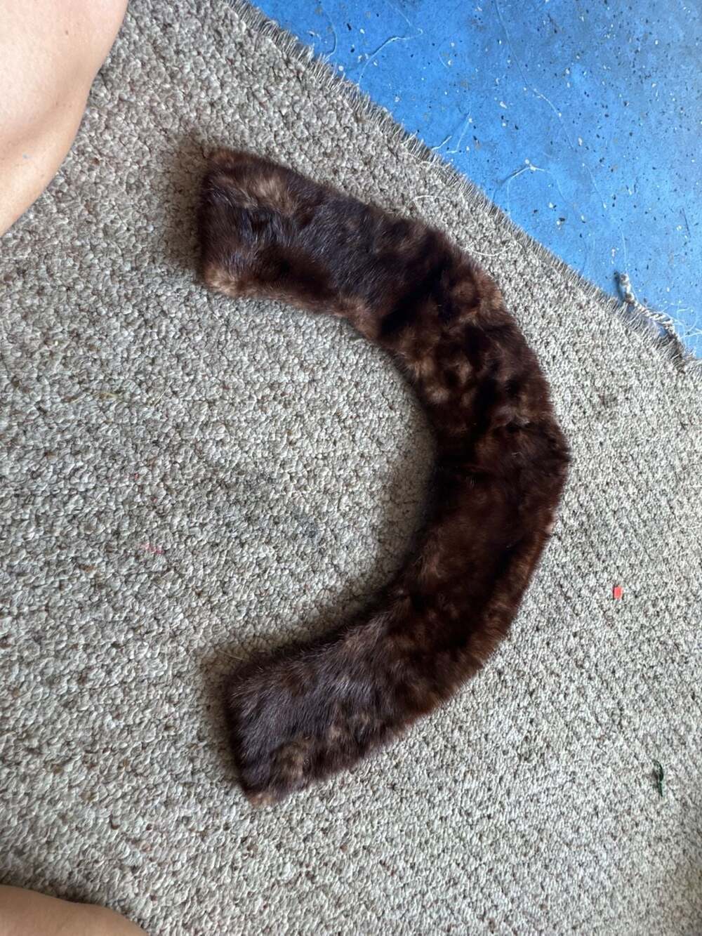 Vintage Brown Real Mink Fur Neck Wrap Collar Scarf